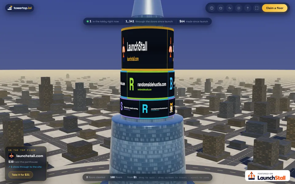 Tower Top homepage